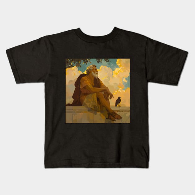 Ancient Greek Philosophy Kids T-Shirt by moreirapod